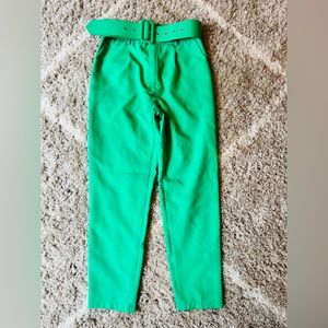 Green Trousers with Belt